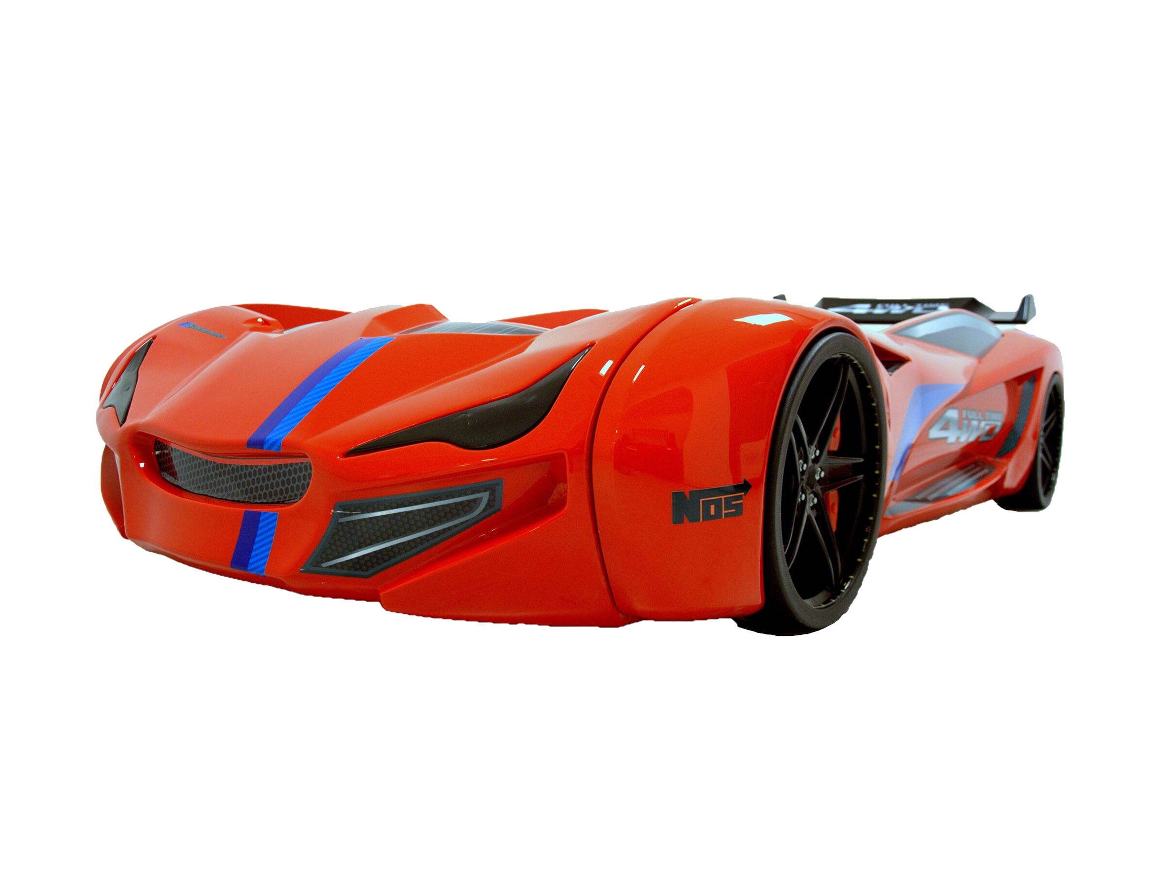Bilseng Racer med lyd og LED-lys - 90×200